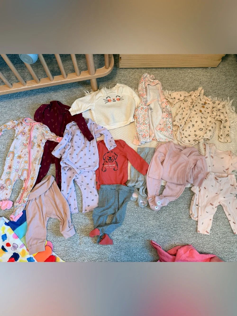 Carter’s Baby Girl Size 6 month bundle pjs onesies pants romper jacket posh haul